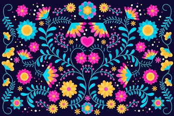 Colorful mexican screensaver Free Vector