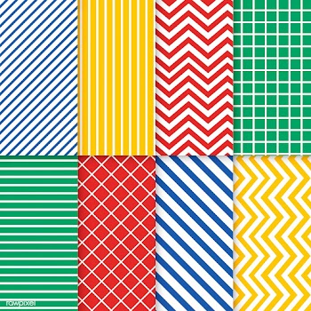 Colorful mixed seamless pattern vector set | Free stock vector - 530998