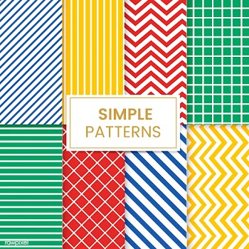Colorful mixed seamless pattern vector set | Free stock vector - 531030