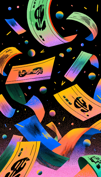 Colorful Money Illustration