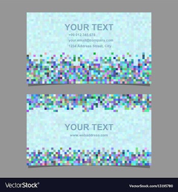 Colorful mosaic business card template design vector image