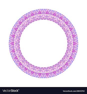 Colorful mosaic circle wreath - round polygonal vector image
