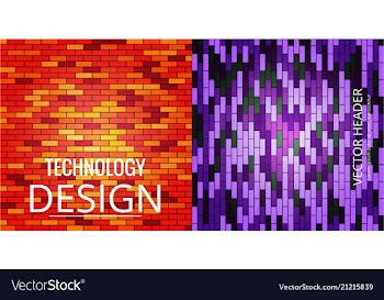 Colorful mosaic covers design minimal geometric vector image