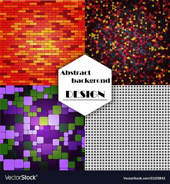 Colorful mosaic covers design minimal geometric vector image