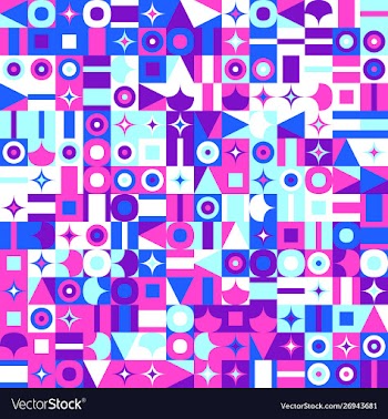 Colorful mosaic pattern background - abstract vector image