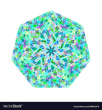 Colorful mosaic polygon shape - geometrical vector image