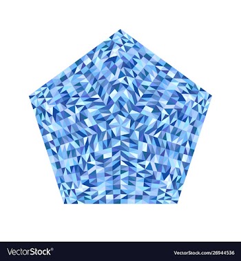 Colorful mosaic polygon shape - geometrical vector image