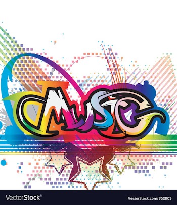 Colorful music background vector image