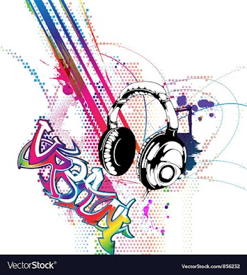 Colorful music background vector image