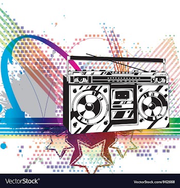 Colorful music background vector image