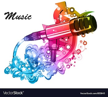 Colorful music poster vector image