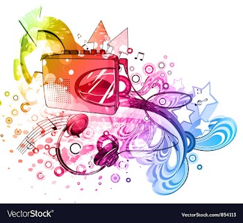 Colorful music poster vector image