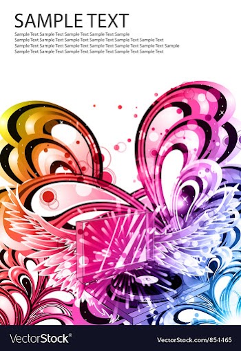 Colorful music poster vector image