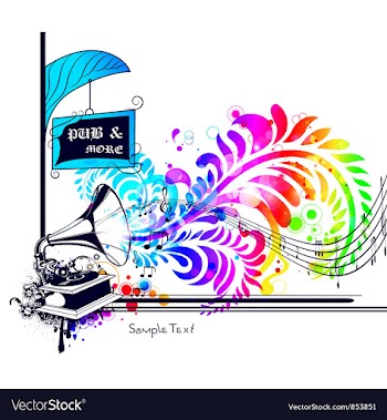 Colorful music vector image