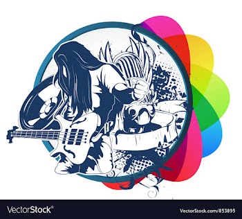 Colorful music vector image
