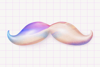 Colorful mustache, 3D rendering design | Free Photo - rawpixel