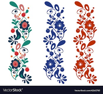 colorful national ornament