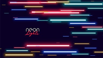 Colorful neon speed lights Free Vector