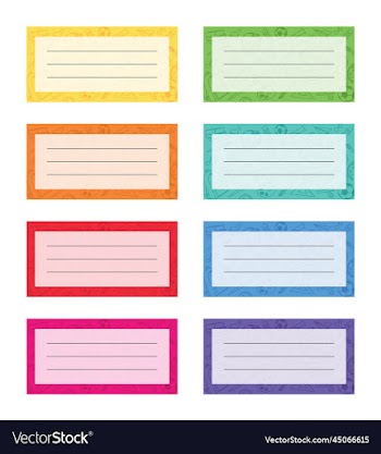 colorful notebook labels
