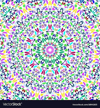 Colorful oriental geometrical gravel mosaic vector image