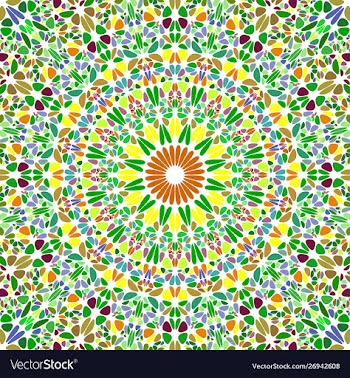 Colorful oriental psychedelic stone ornament vector image