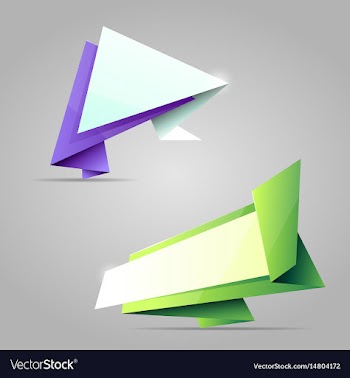 colorful origami banners