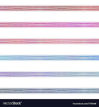 Colorful ornamental line divider design set vector image