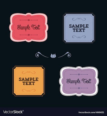 Colorful Ornate Frames and Borders vector image