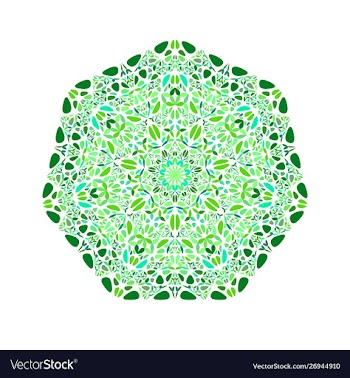 Colorful ornate isolated abstract floral ornament vector image