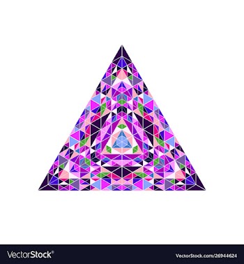 Colorful ornate polygonal abstract triangle vector image