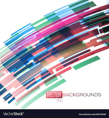Colorful overlap shapes on a white vector image