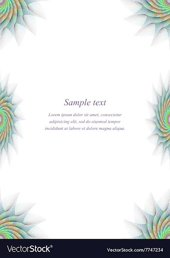 Colorful page border design template vector image