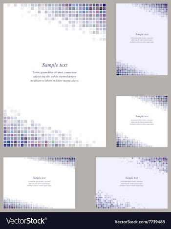 Colorful page corner mosaic template set vector image