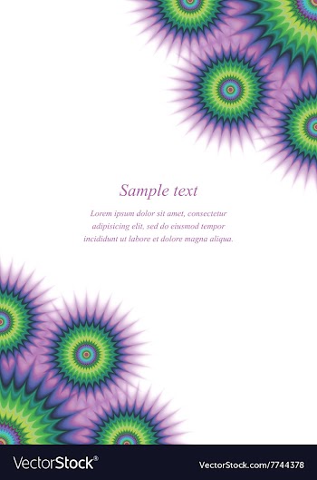 Colorful page ornament cover design template vector image