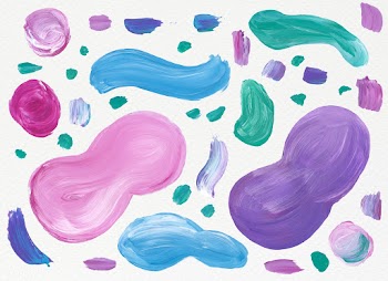 Colorful paint on a canvas | Free stock illustration - 583706