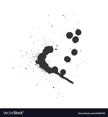 Colorful paint splatterspaint splashes set vector image