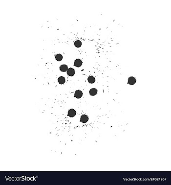 Colorful paint splatterspaint splashes set vector image