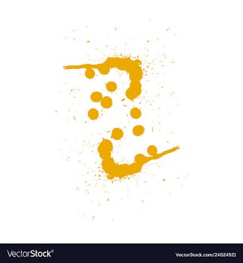 Colorful paint splatterspaint splashes set vector image