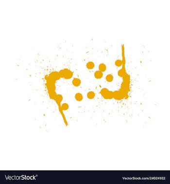 Colorful paint splatterspaint splashes set vector image