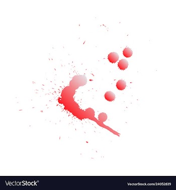 Colorful paint splatterspaint splashes set vector image