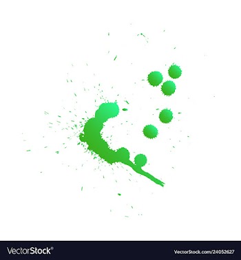 Colorful paint splatterspaint splashes set vector image