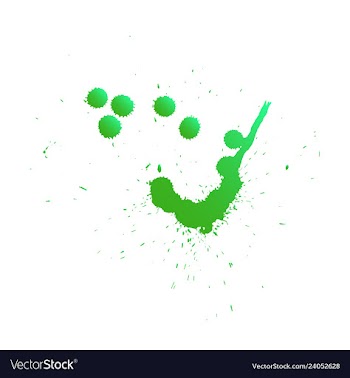 Colorful paint splatterspaint splashes set vector image