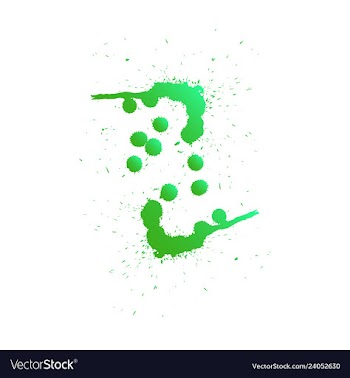 Colorful paint splatterspaint splashes set vector image