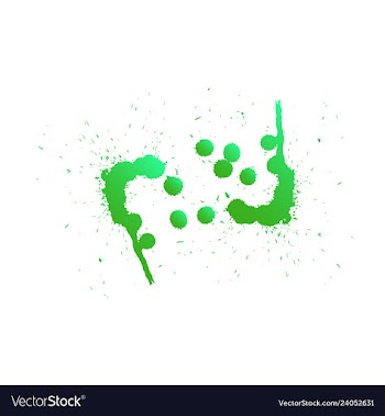 Colorful paint splatterspaint splashes set vector image