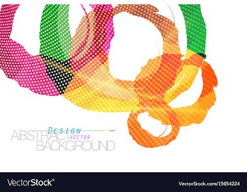 Colorful painted circle on a white vector image