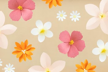 Colorful paper craft flower background | Free  illustration - 2337765