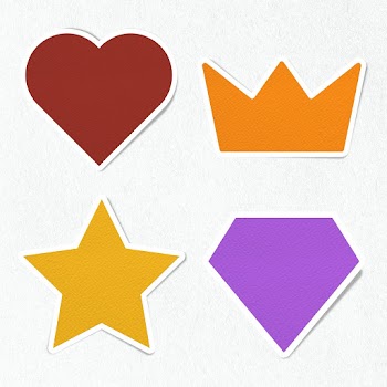 Colorful paper craft shapes design element | Free  illustration - 2347354