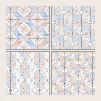 Colorful pastel geometric seamless patterns s.. | Free stock vector - 544437