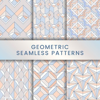 Colorful pastel geometric seamless patterns s.. | Free stock vector - 544465