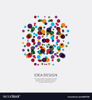 Colorful pattern of dots Circular ornament vector image